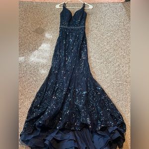 Prom dress midnight blue size 0